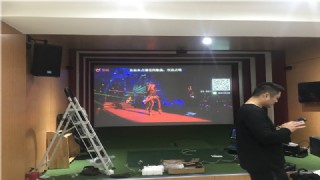 北京通州室内高尔夫模拟器设备会所完工，新款高速摄像模拟高尔夫设备