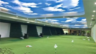 天津室内高尔夫模拟器设备会所完工，新款高速摄像模拟高尔夫设备
